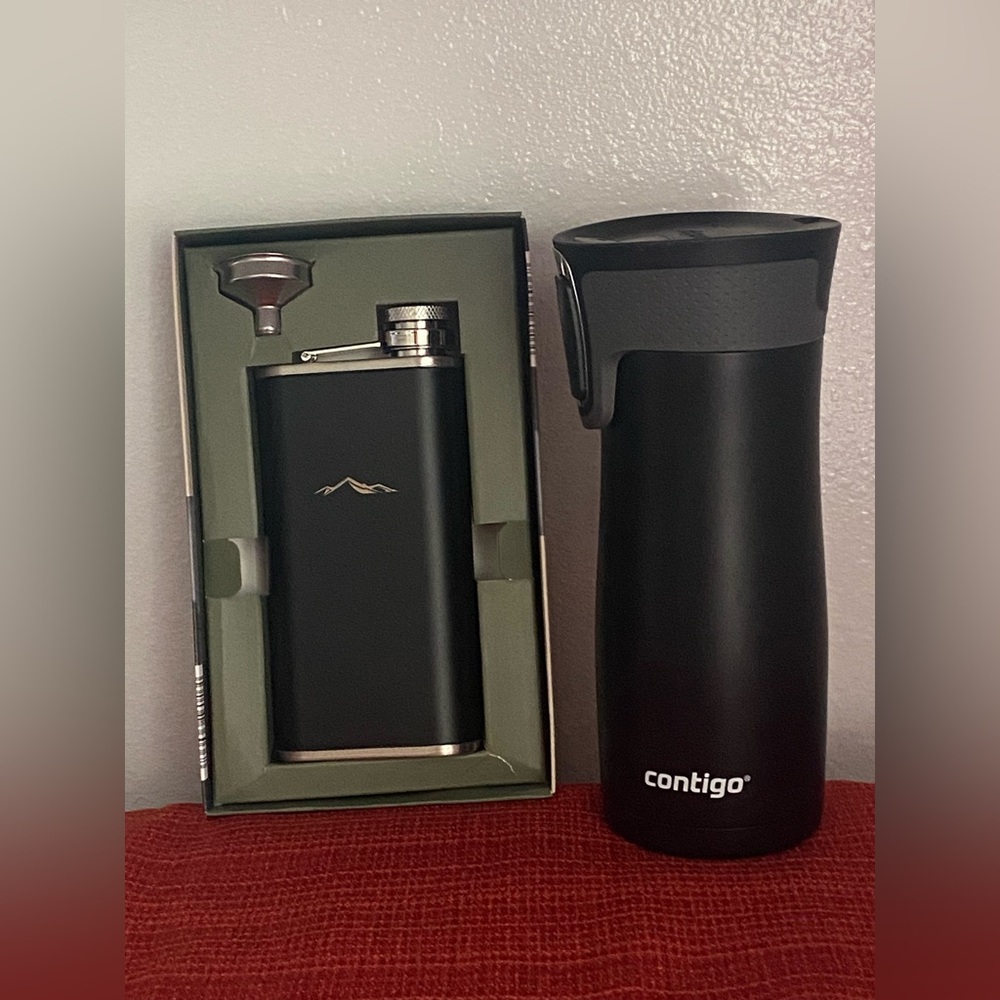 NWT…CONTIGO BLACK TUMBLR AND ADVENTURIDGE FLASK SET - Picture 16 of 16